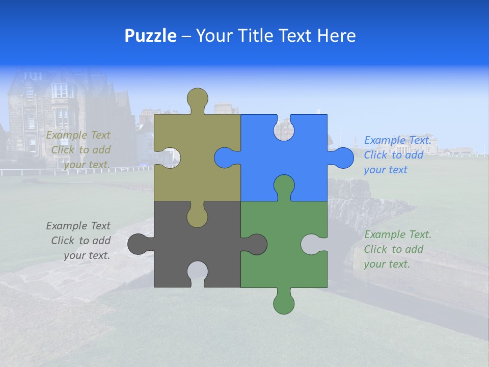 Green Stone Course PowerPoint Template