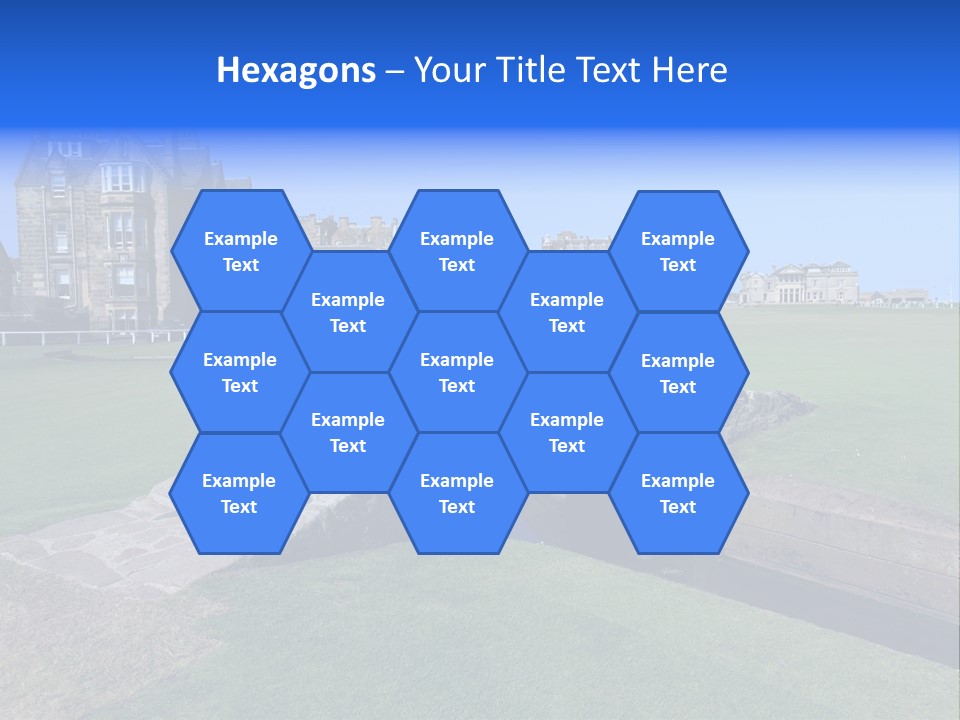 Green Stone Course PowerPoint Template