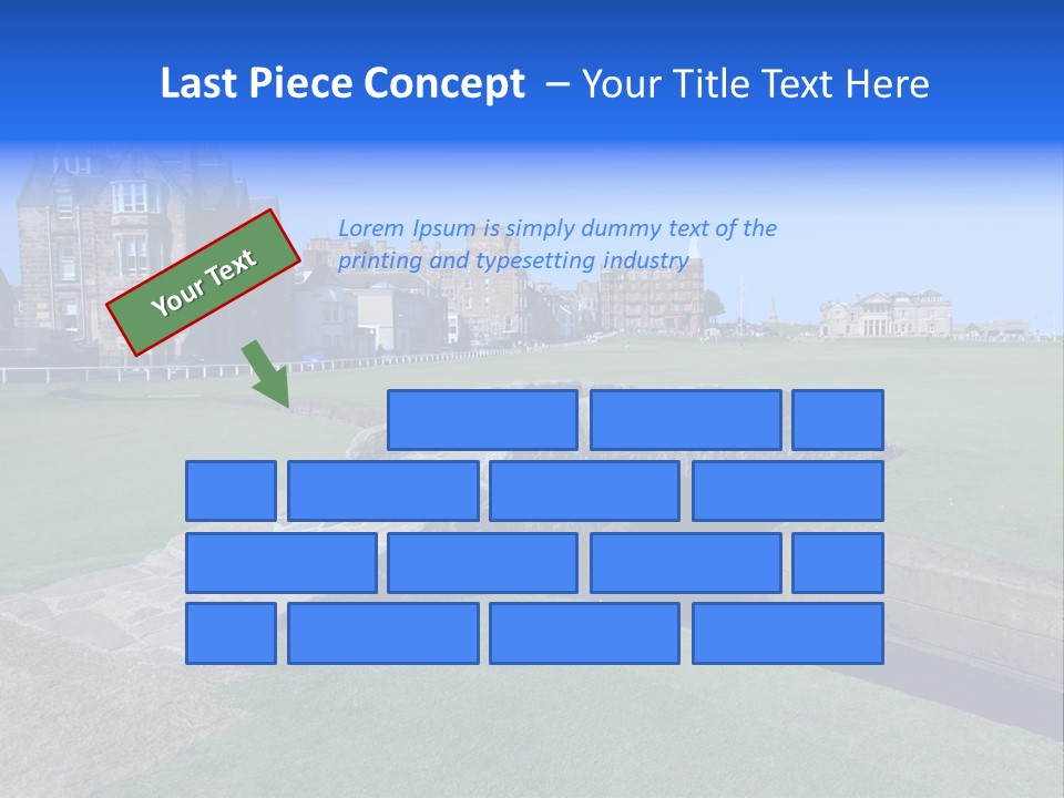Green Stone Course PowerPoint Template
