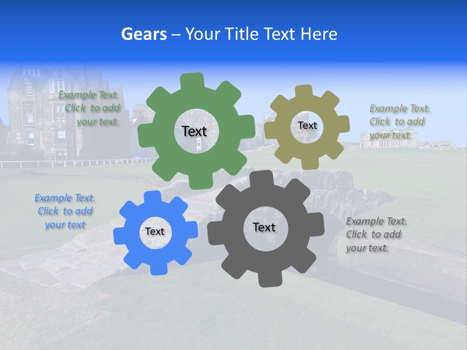 Green Stone Course PowerPoint Template