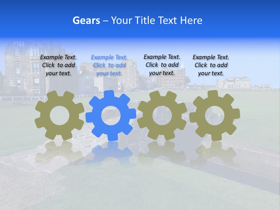 Green Stone Course PowerPoint Template