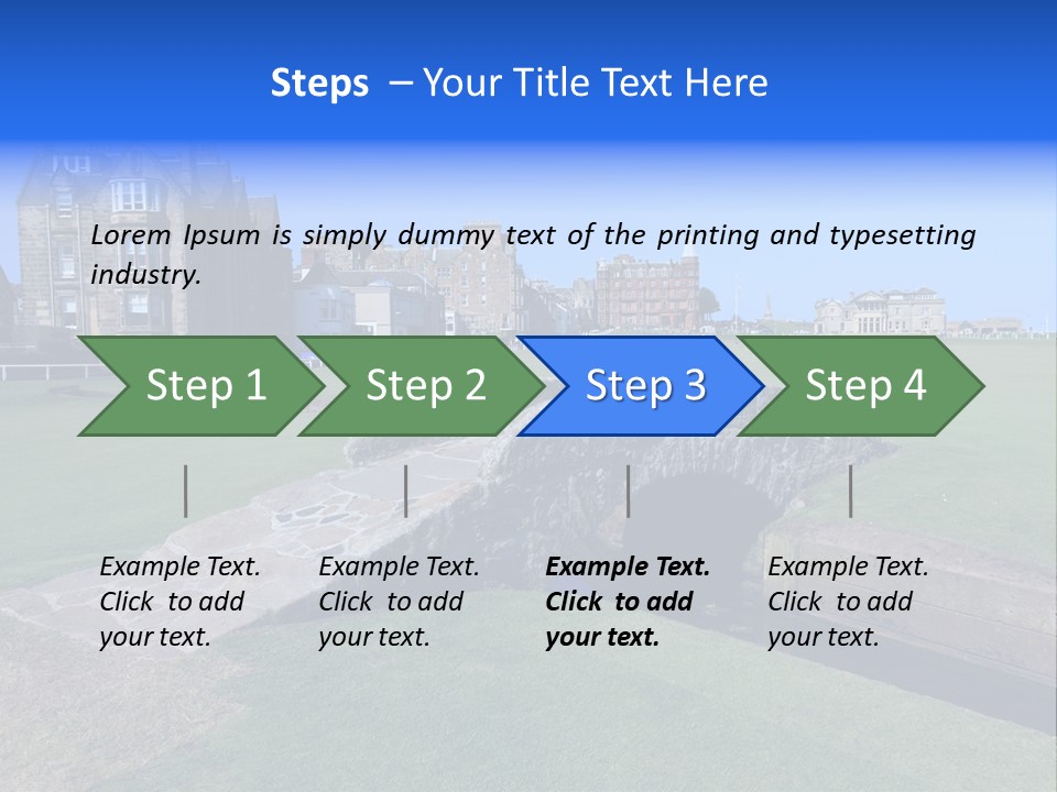 Green Stone Course PowerPoint Template