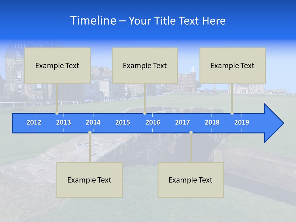 Green Stone Course PowerPoint Template