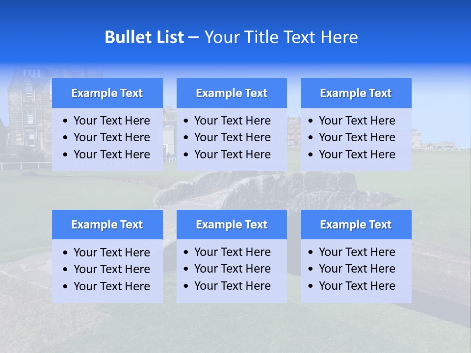 Green Stone Course PowerPoint Template