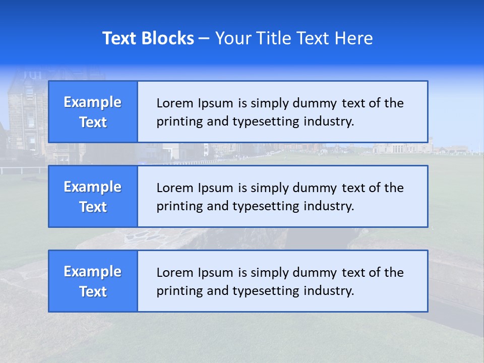 Green Stone Course PowerPoint Template