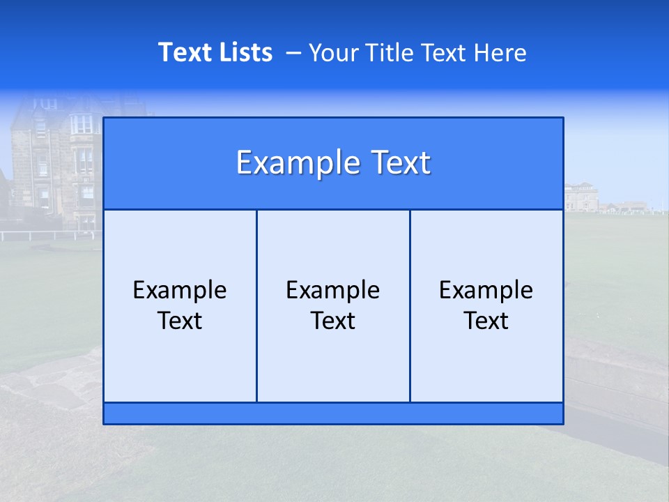 Green Stone Course PowerPoint Template