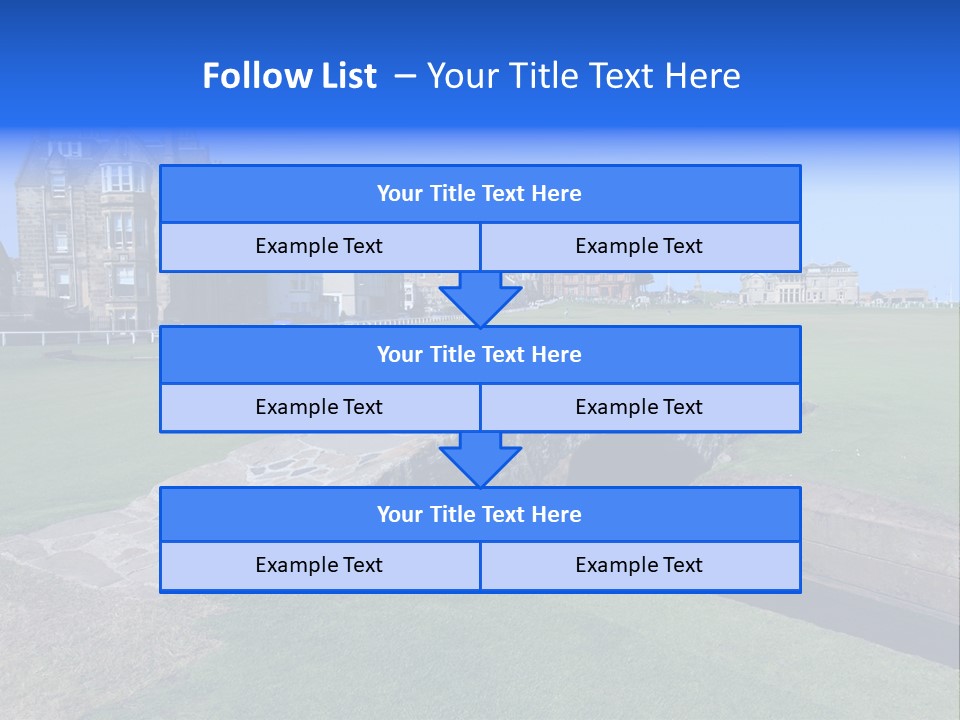Green Stone Course PowerPoint Template