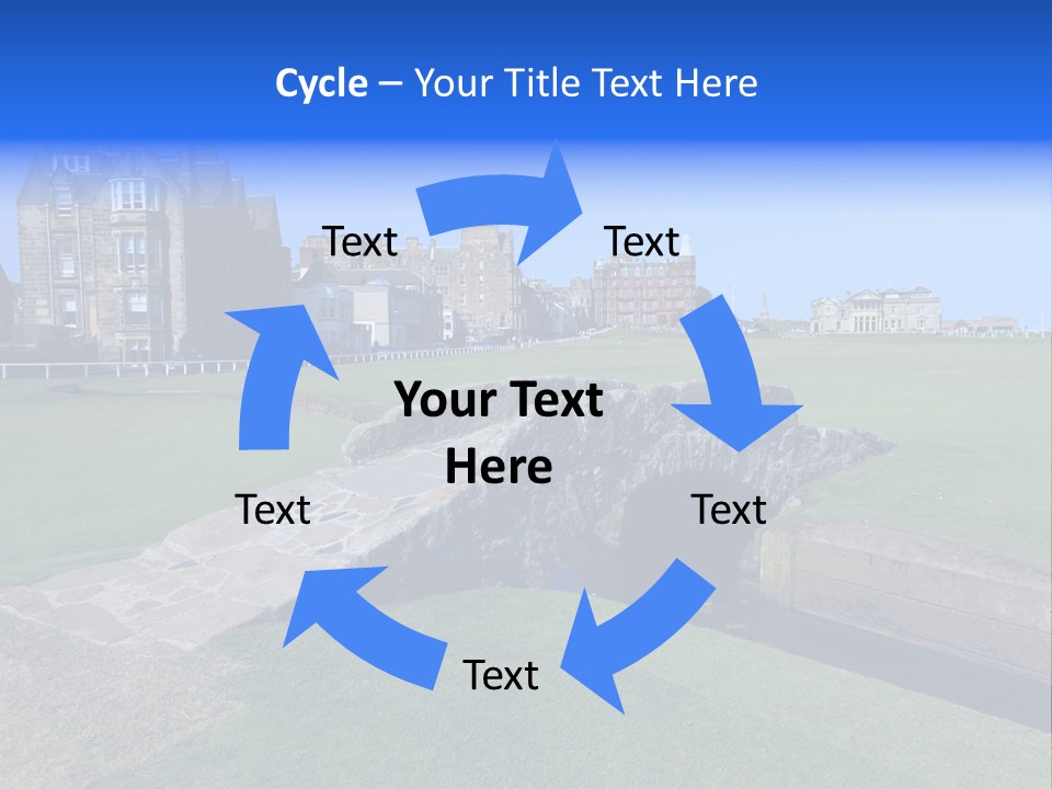 Green Stone Course PowerPoint Template