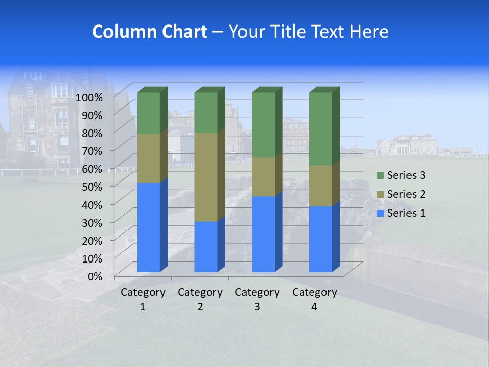 Green Stone Course PowerPoint Template