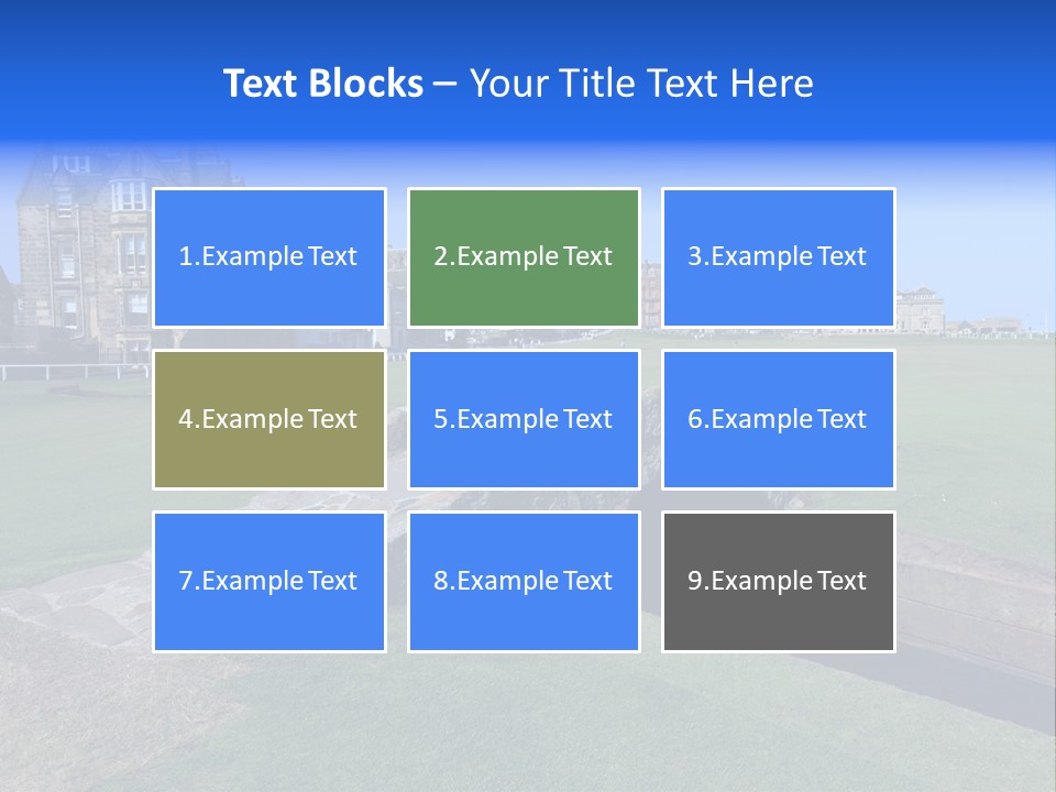 Green Stone Course PowerPoint Template