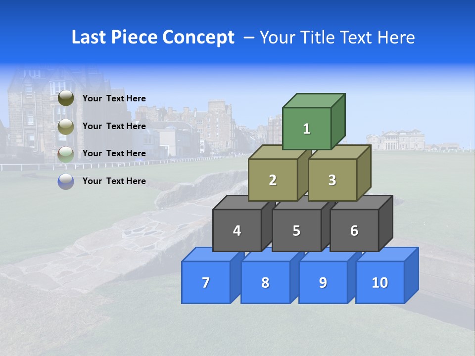 Green Stone Course PowerPoint Template