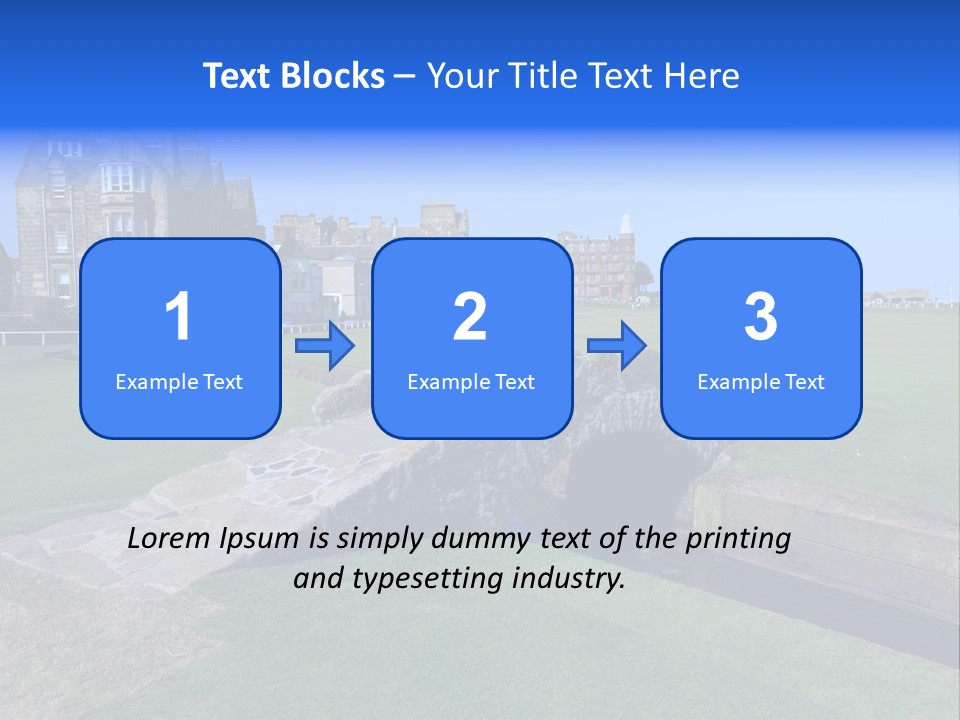 Green Stone Course PowerPoint Template