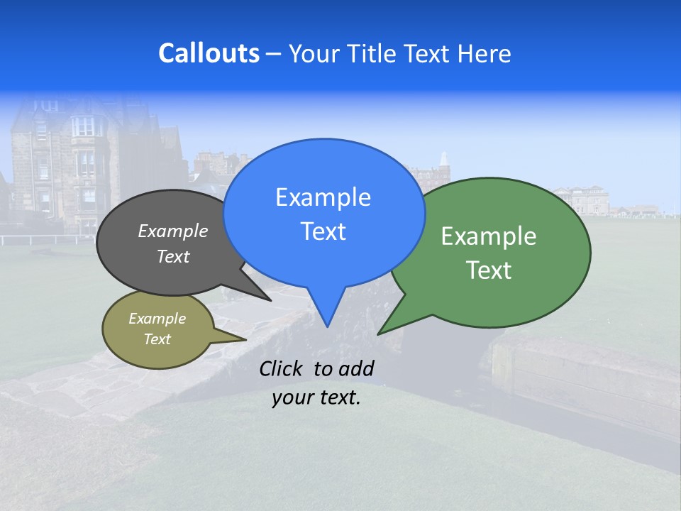 Green Stone Course PowerPoint Template