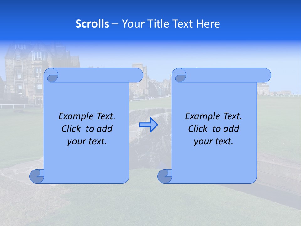 Green Stone Course PowerPoint Template