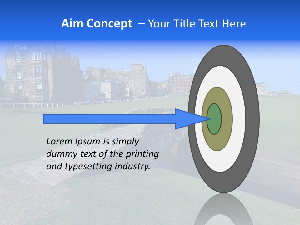 Green Stone Course PowerPoint Template