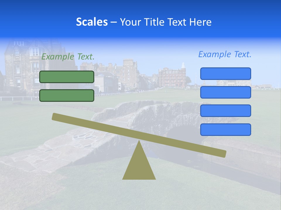 Green Stone Course PowerPoint Template