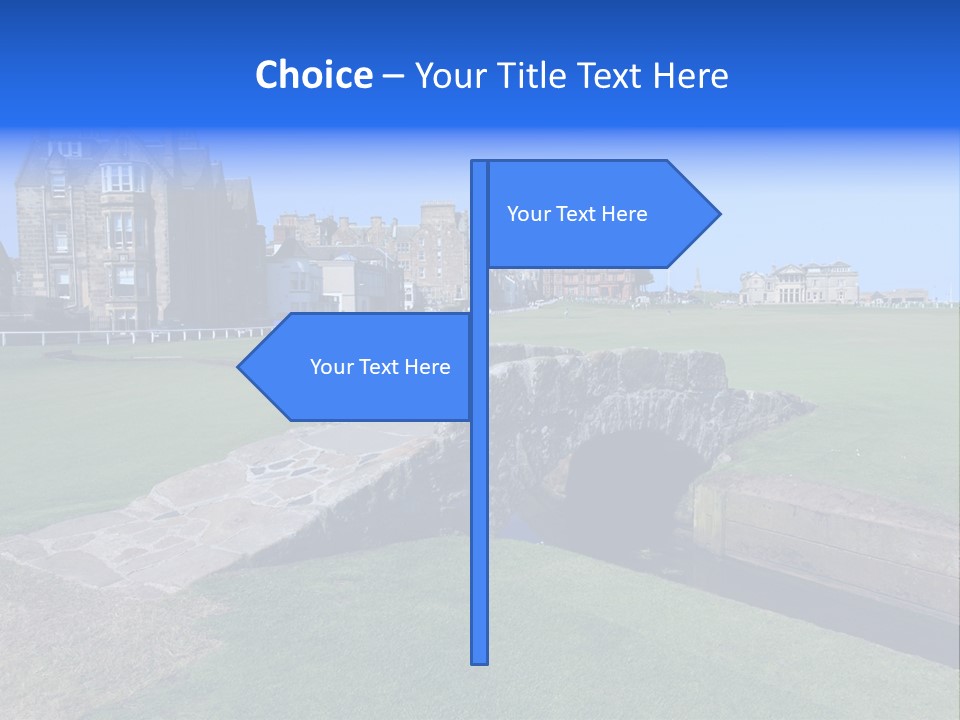 Green Stone Course PowerPoint Template