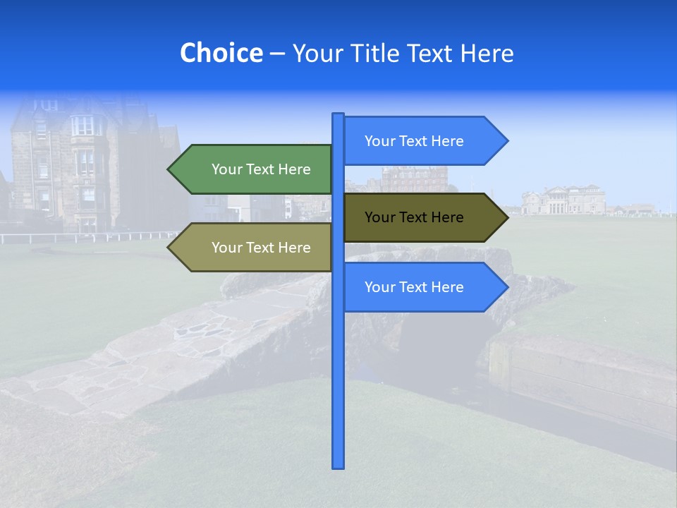 Green Stone Course PowerPoint Template