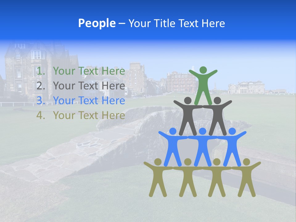 Green Stone Course PowerPoint Template