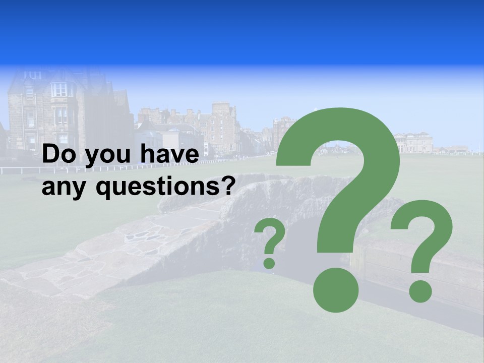 Green Stone Course PowerPoint Template