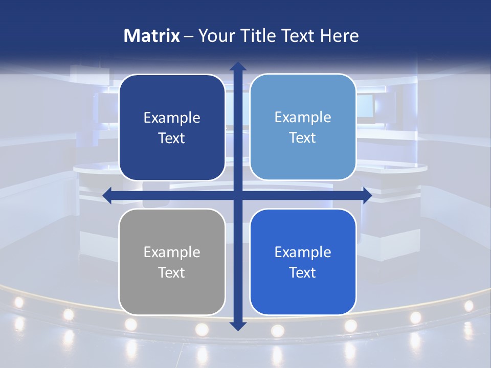 Blue Display Studio PowerPoint Template