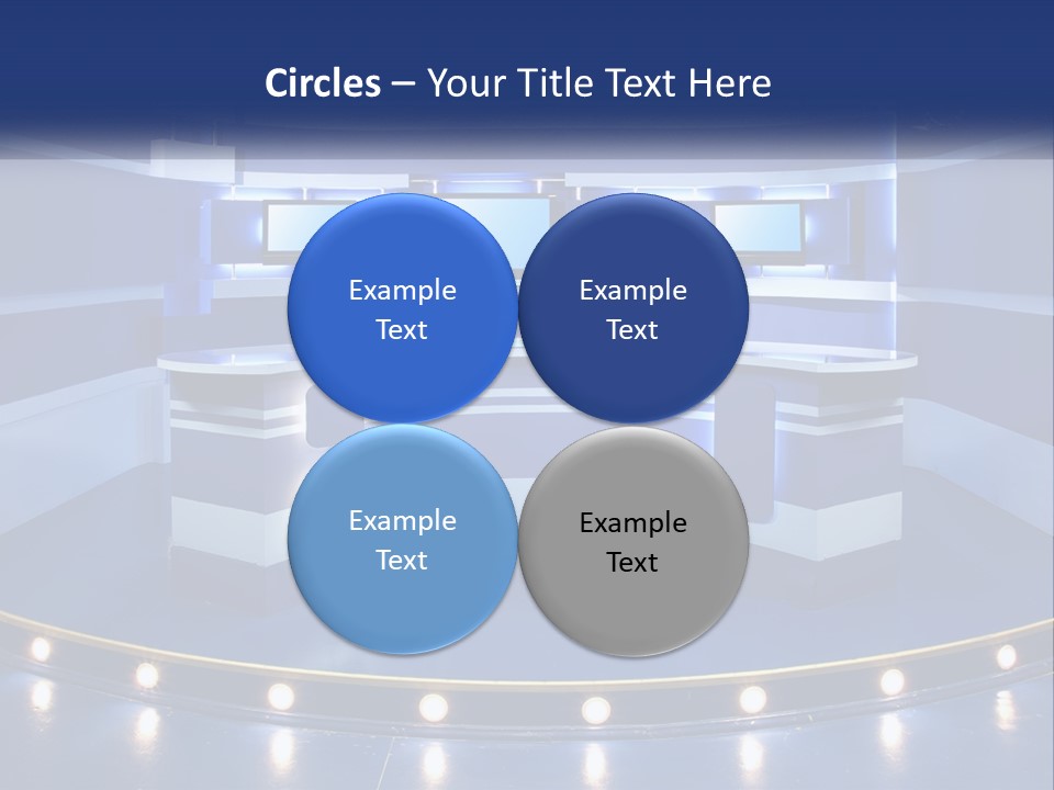 Blue Display Studio PowerPoint Template