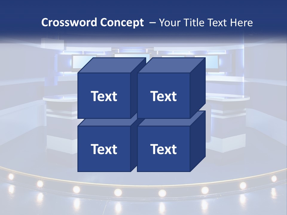 Blue Display Studio PowerPoint Template