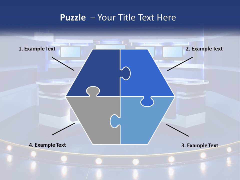 Blue Display Studio PowerPoint Template