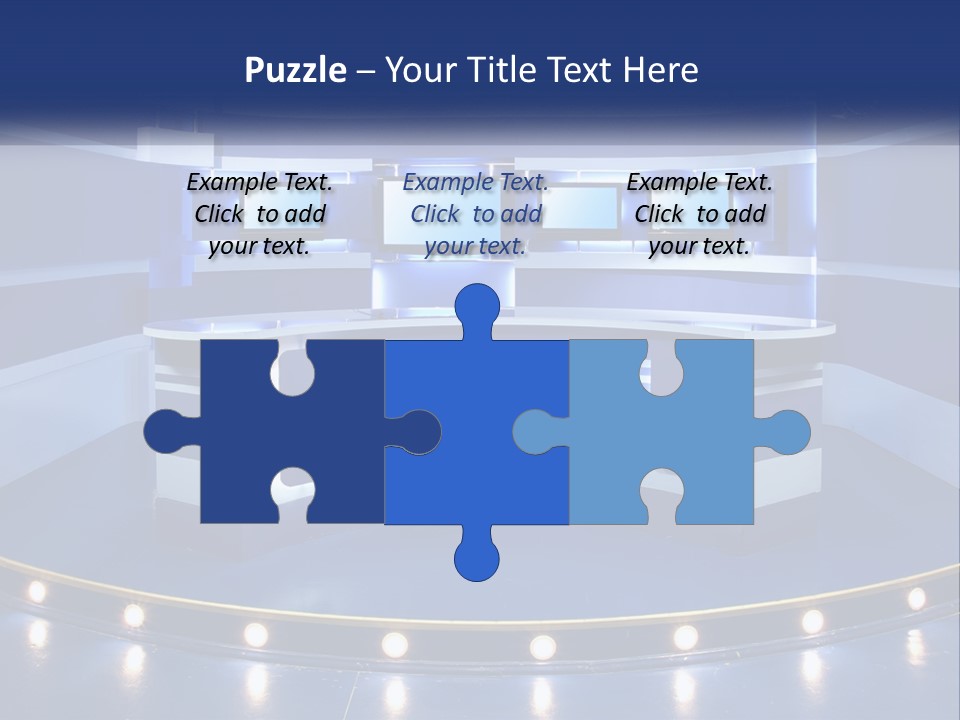 Blue Display Studio PowerPoint Template