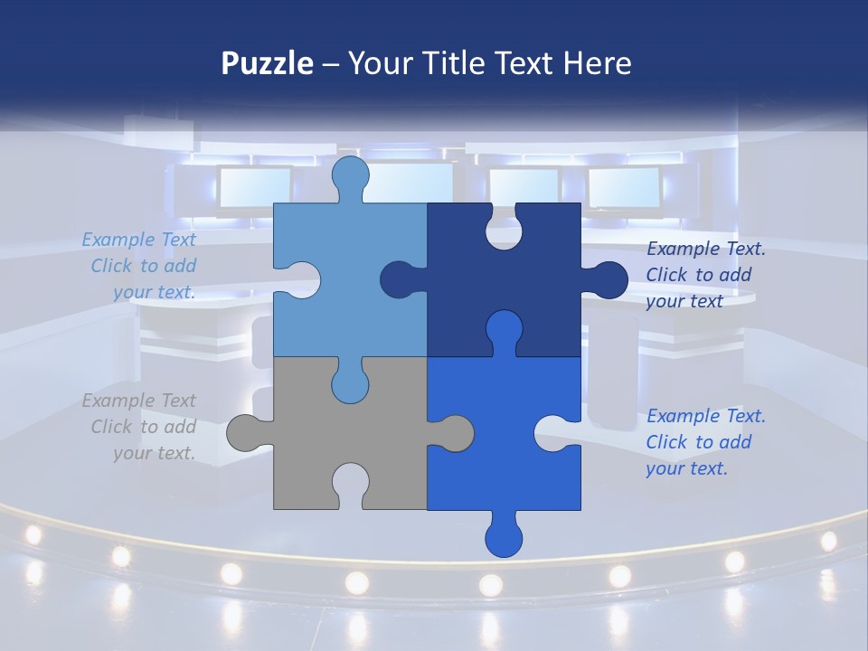 Blue Display Studio PowerPoint Template