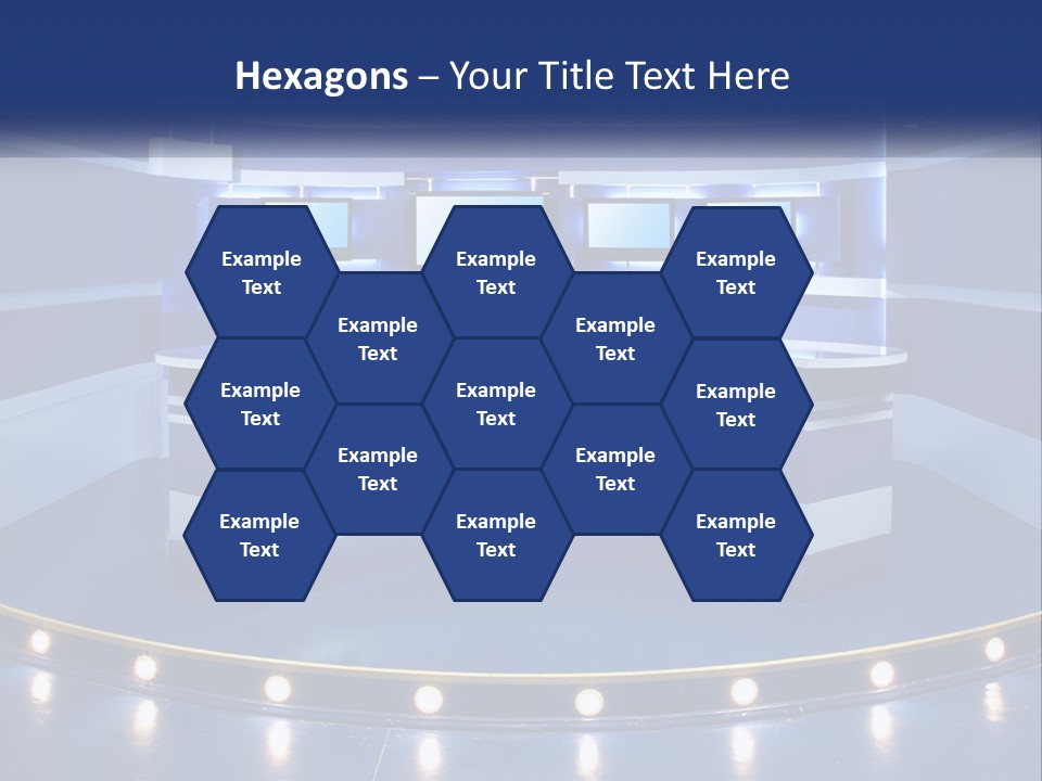 Blue Display Studio PowerPoint Template