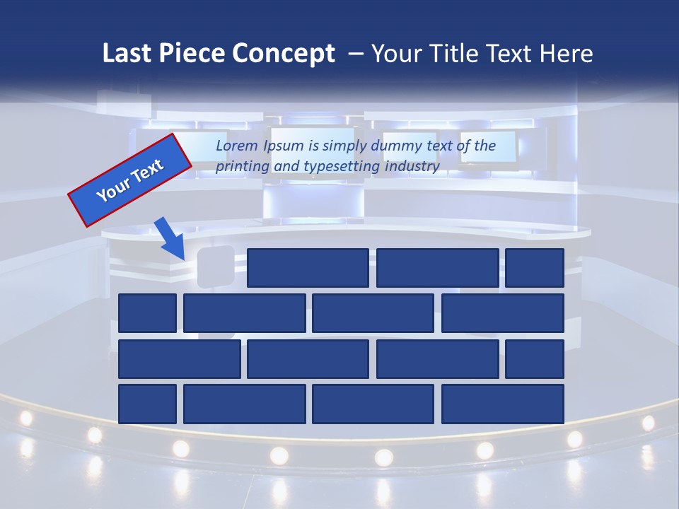 Blue Display Studio PowerPoint Template