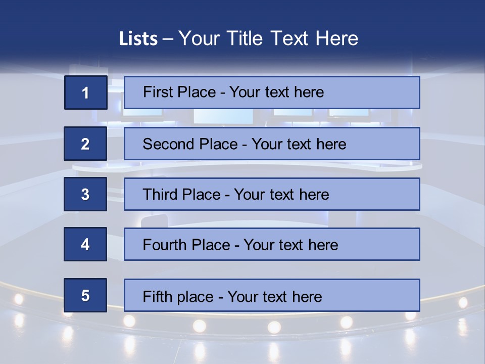 Blue Display Studio PowerPoint Template