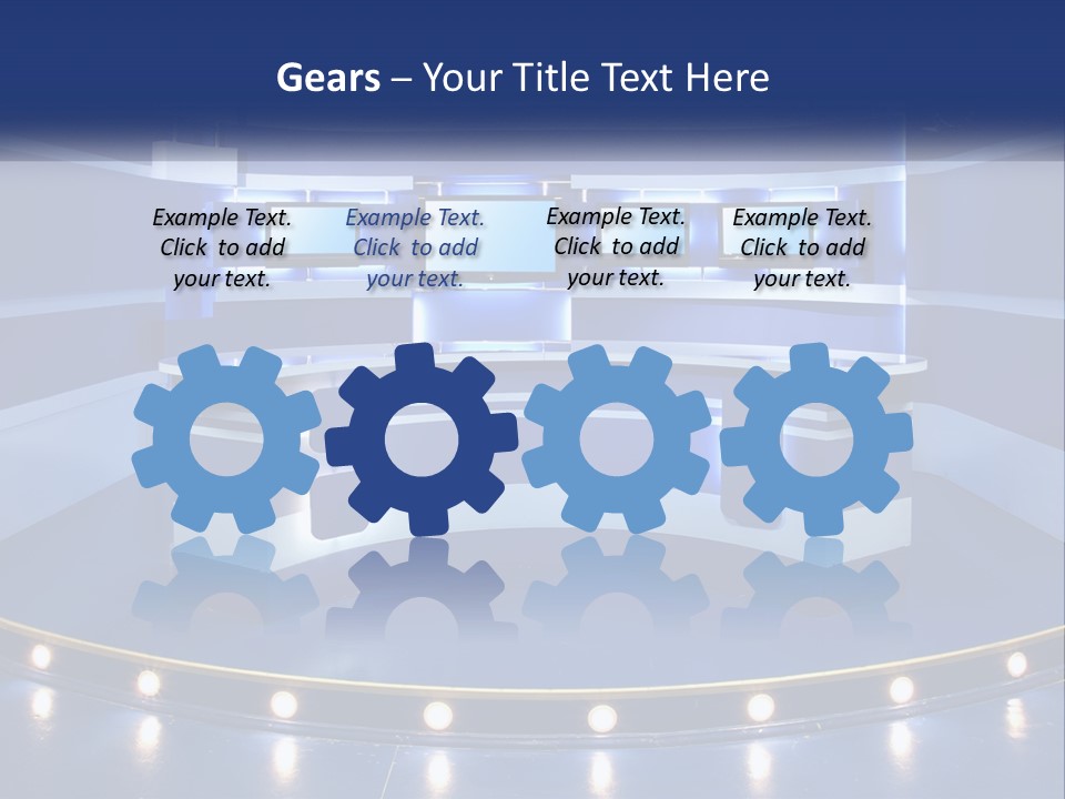 Blue Display Studio PowerPoint Template