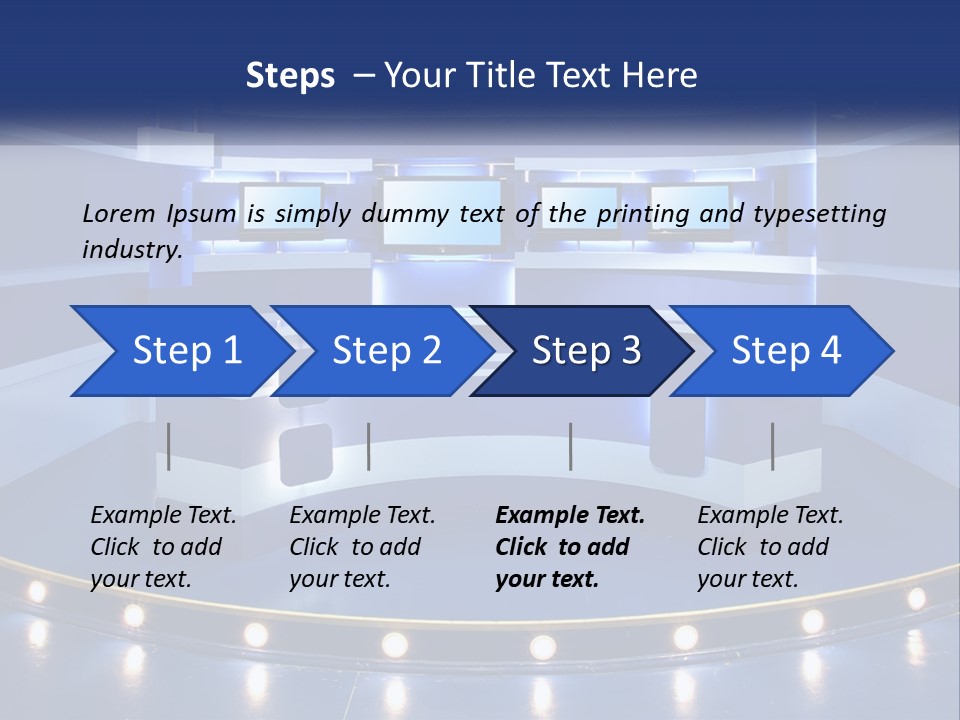 Blue Display Studio PowerPoint Template