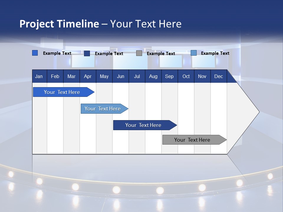 Blue Display Studio PowerPoint Template