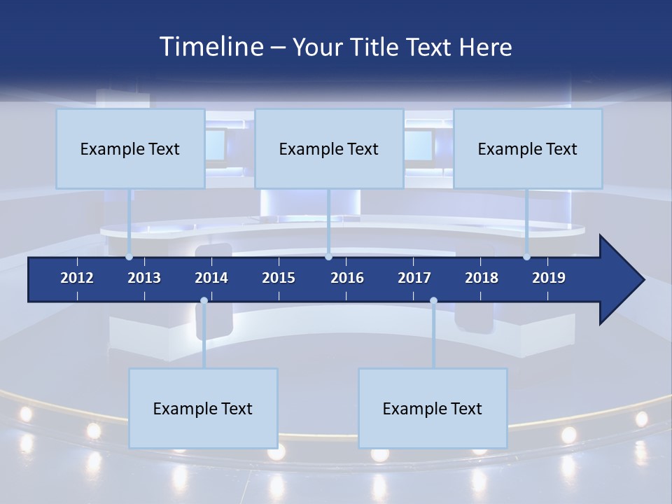 Blue Display Studio PowerPoint Template
