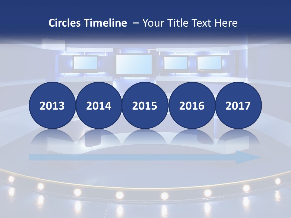 Blue Display Studio PowerPoint Template