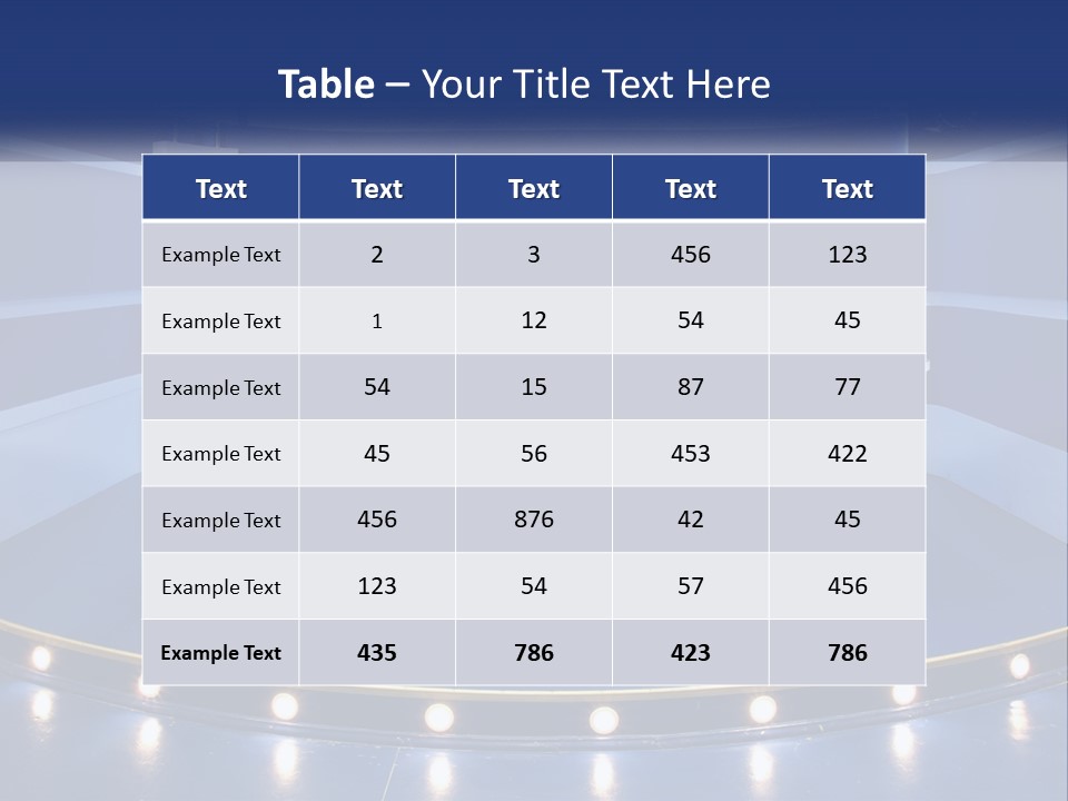Blue Display Studio PowerPoint Template