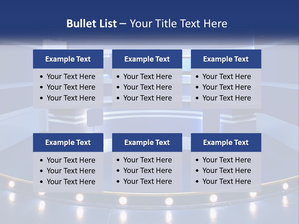 Blue Display Studio PowerPoint Template