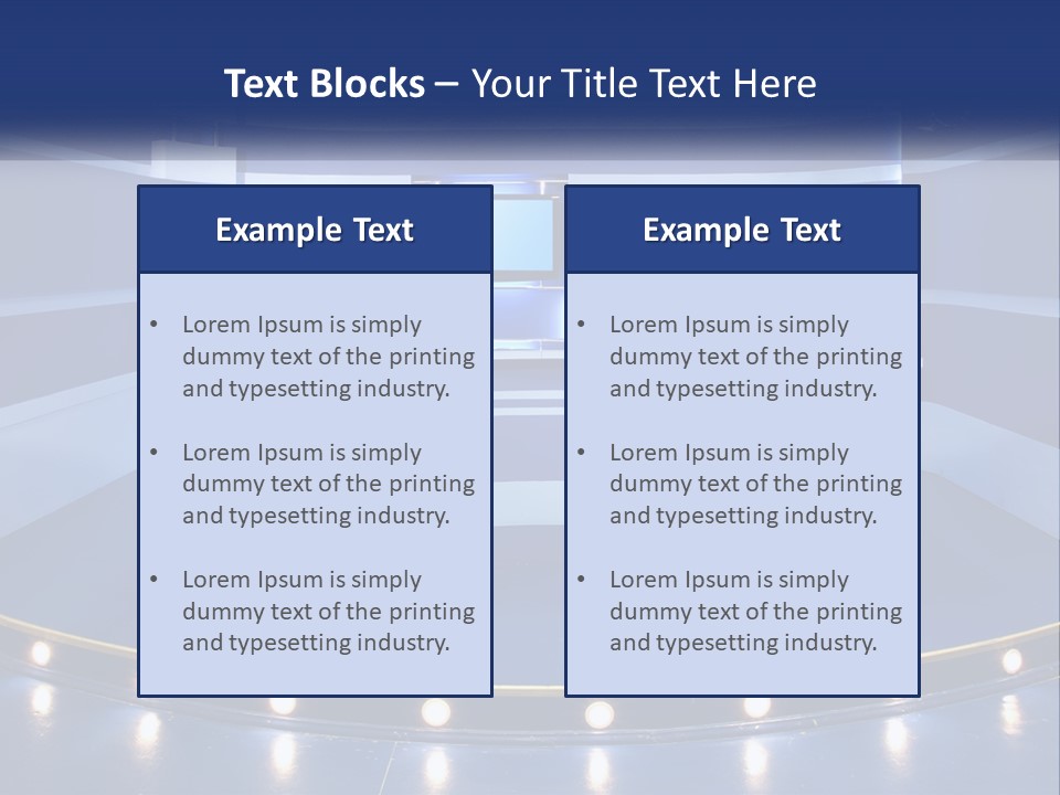 Blue Display Studio PowerPoint Template