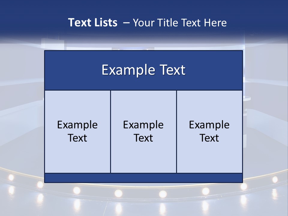 Blue Display Studio PowerPoint Template