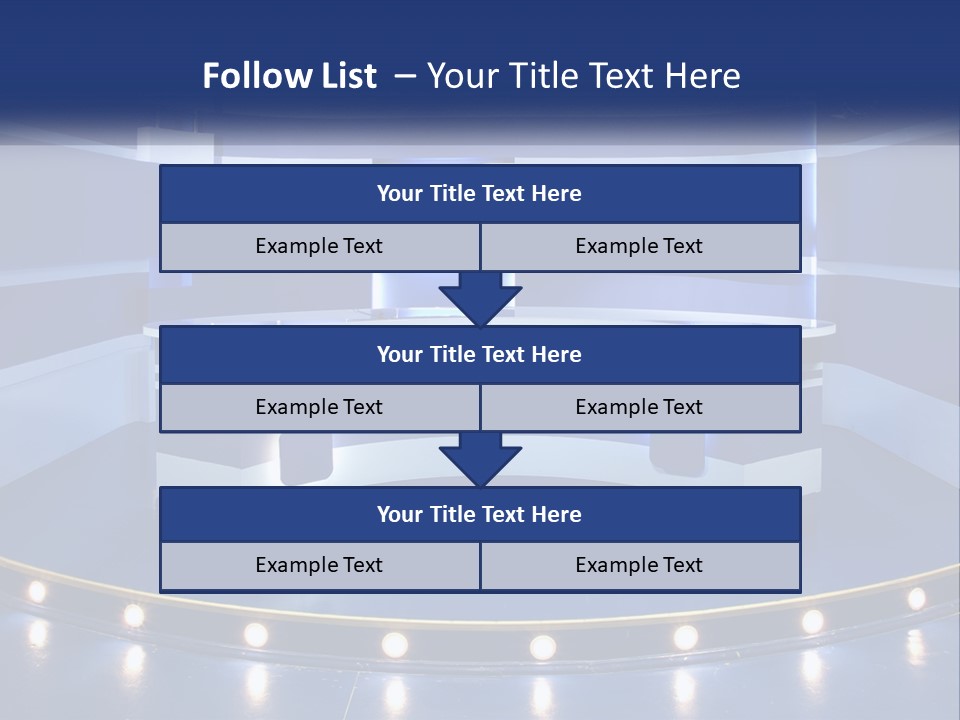 Blue Display Studio PowerPoint Template