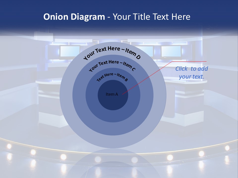 Blue Display Studio PowerPoint Template