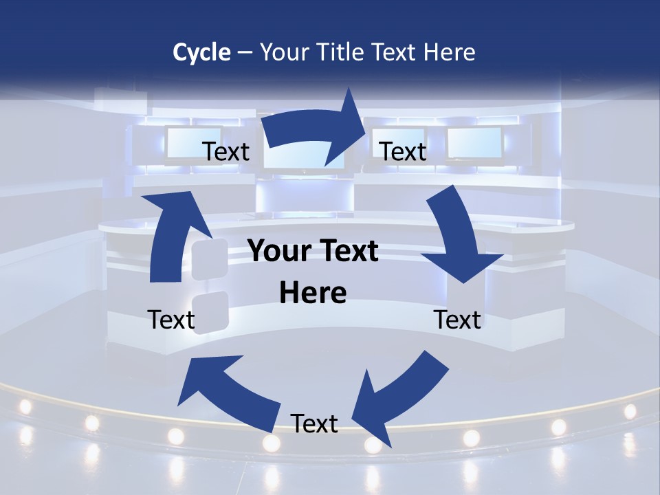 Blue Display Studio PowerPoint Template