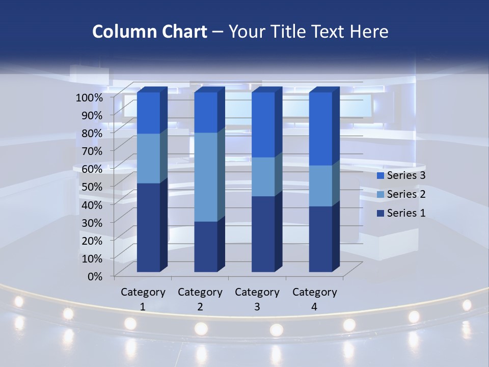 Blue Display Studio PowerPoint Template