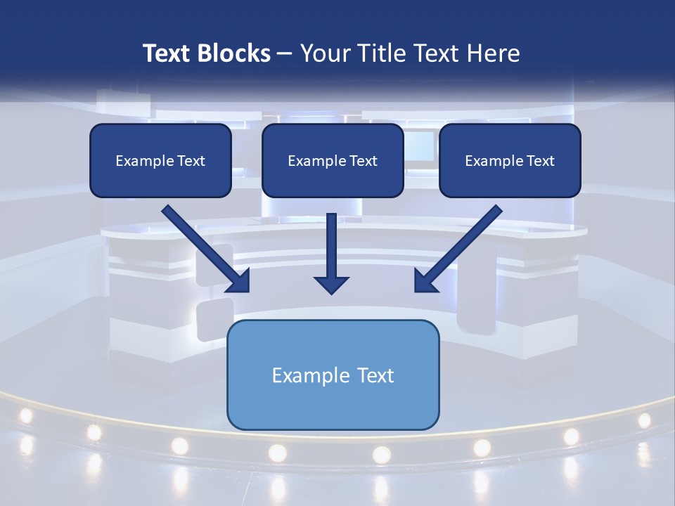 Blue Display Studio PowerPoint Template