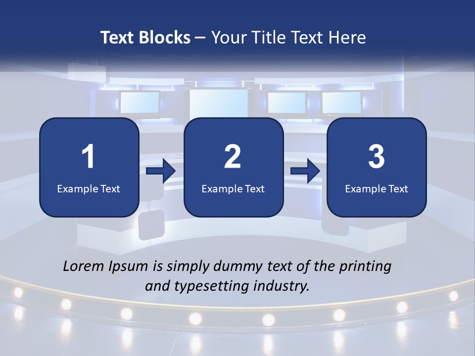 Blue Display Studio PowerPoint Template