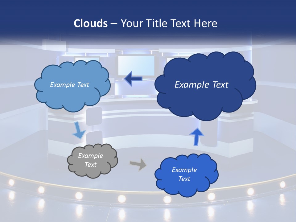Blue Display Studio PowerPoint Template