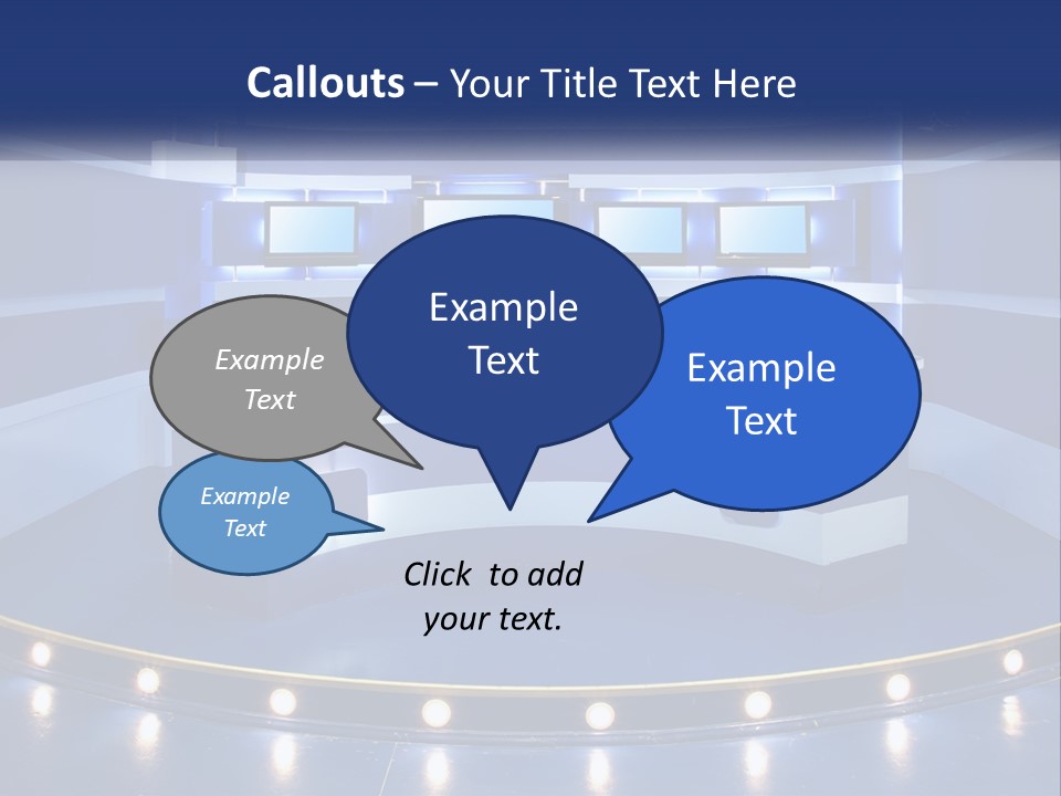Blue Display Studio PowerPoint Template